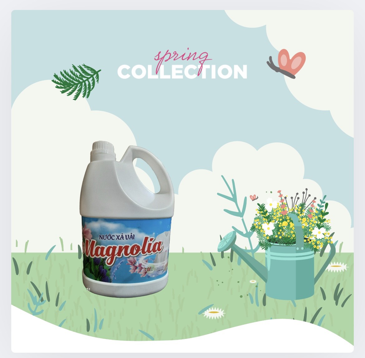 NƯỚC XẢ VÀI MAGNOLIA CAN 4L